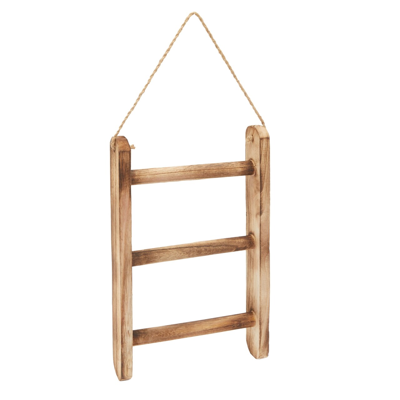 3 Tier Rustic Style Hanging Towel Rack Small Wooden Hanging